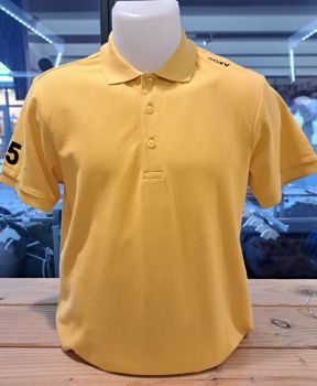 H / Polo Gros Logo dos  jaune 100% coton