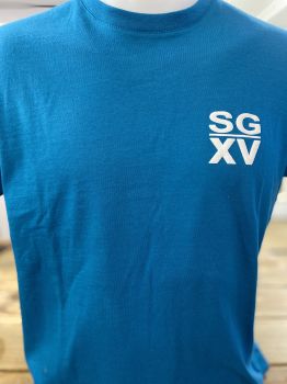 H / Tee shirt  SGXV Gros logo dos diva blue 