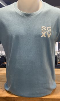 H / Tee shirt SGXV Basic logo poitrine bleu ciel