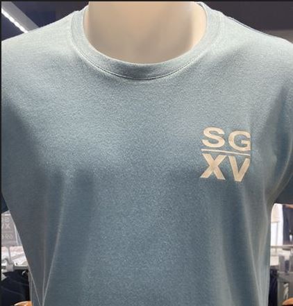H / Tee shirt SGXV Basic logo poitrine bleu ciel