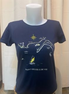 F/ TEE SHIRT LITTORAL SGXV bleu marine