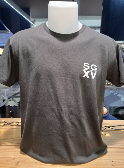  H / Tee shirt SGXV Basic logo poitrine gris foncé