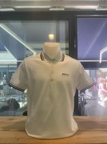 H/ Polo Bandes bleu marine Blanc