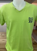 H / Tee shirt SGXV COL V Basic logo poitrine LIME 