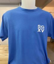 H / Tee shirt SGXV Basic logo poitrine azur 