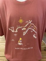 H / Tee shirt LITTORAL COL ROND Vieux Rose