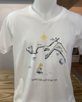 H / Tee shirt LITTORAL COL V BLANC