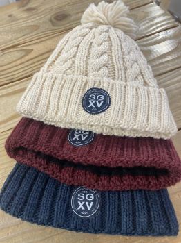 Bonnet torsad&eacute; acrylique bande polaire int.