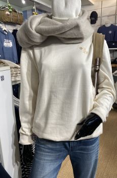 H / Sweat col rond coton Natural Croix de Viots