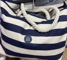 Sac de plage Cabas NAUTICAL Coton cordelettes 