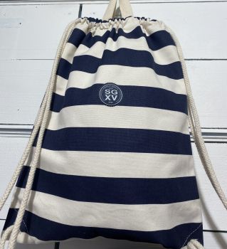 Gymsac NAUTICAL coton rayures cordelettes
