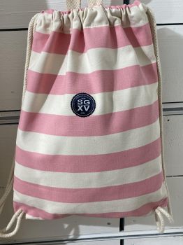 Gymsac NAUTICAL coton rayures cordelettes