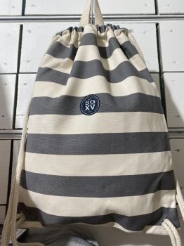 Gymsac NAUTICAL coton rayures cordelettes
