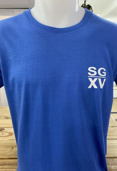 H / Tee shirt Basique col rond LIGHT BLUE ROYAL 