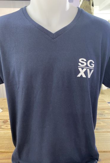 H / Tee shirt Basique col V NAVY 