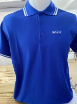 H/Polo Bandes blanches Royal Blue