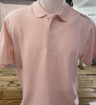 H / Polo Gros Logo dos rose clair 100% coton