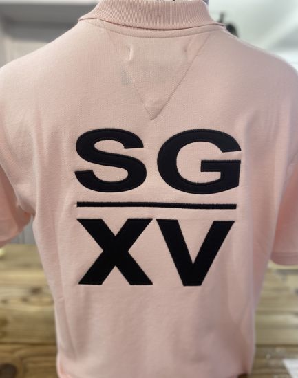 H / Polo Gros Logo dos rose clair 100% coton