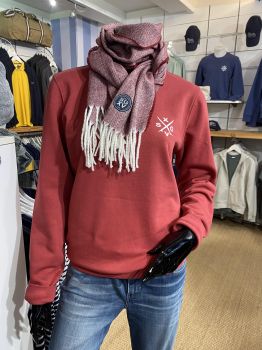 H / Sweat Surfs croisés col rond Terracotta red