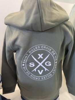 SWEAT SURFS CROISES ZIPPE ORGANIC KHAKI