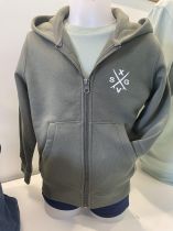 SWEAT SURFS CROISES ZIPPE ORGANIC KHAKI